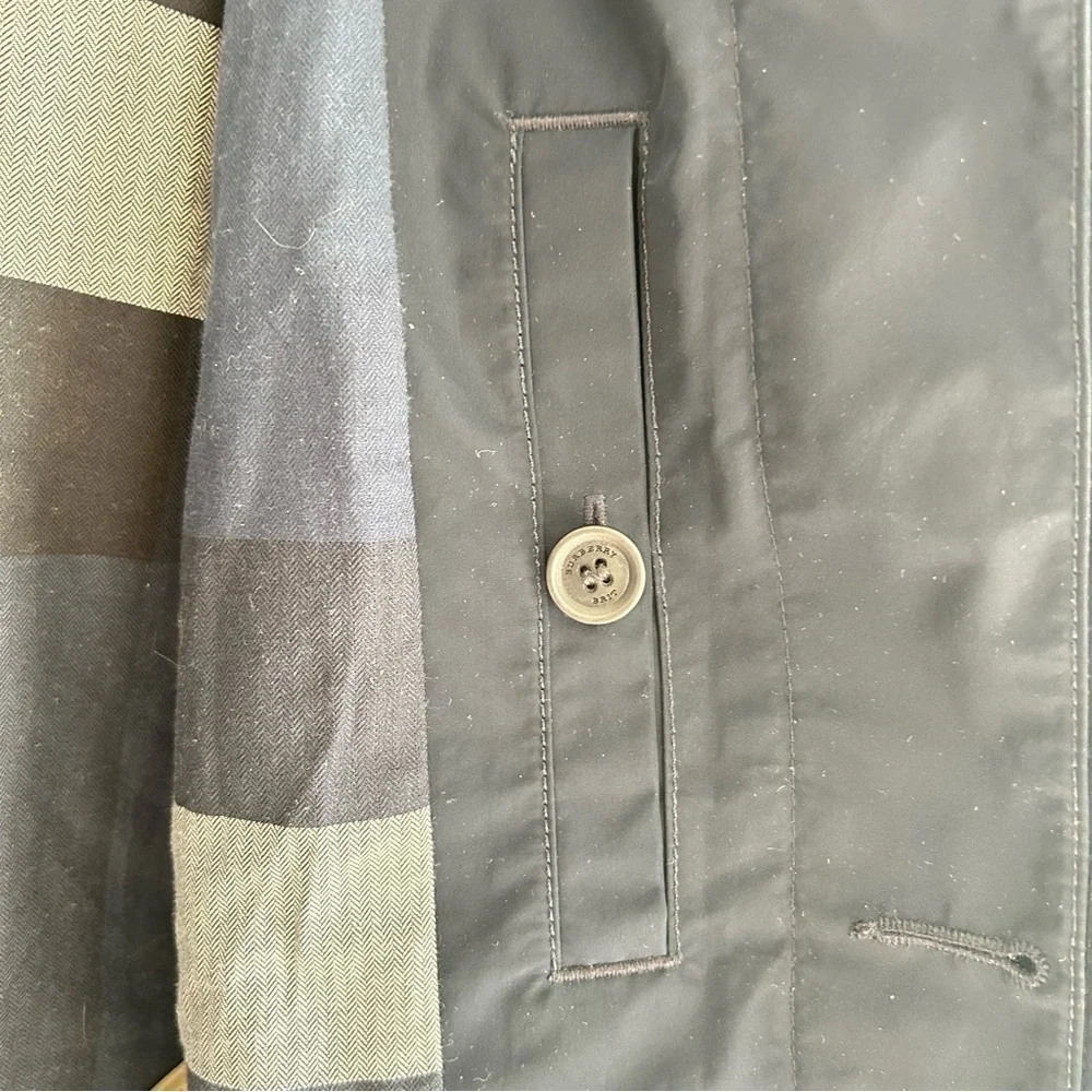 Burberry Brit Navy Hooded Short Trench Coat sz XS - Picture 4 of 9